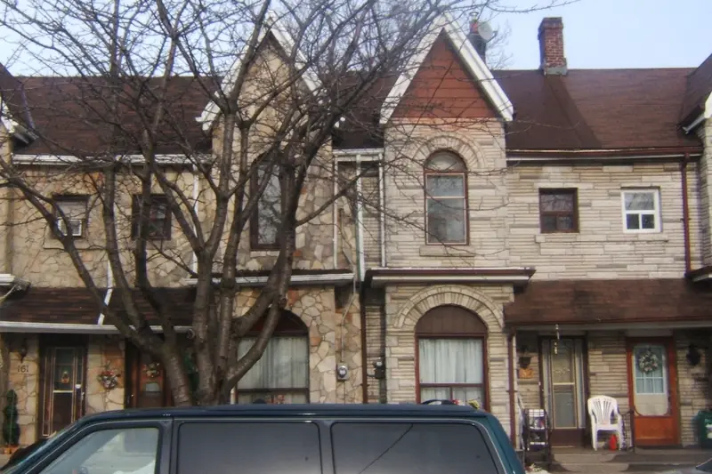 Edwardian semi-detached brick houses in Toronto